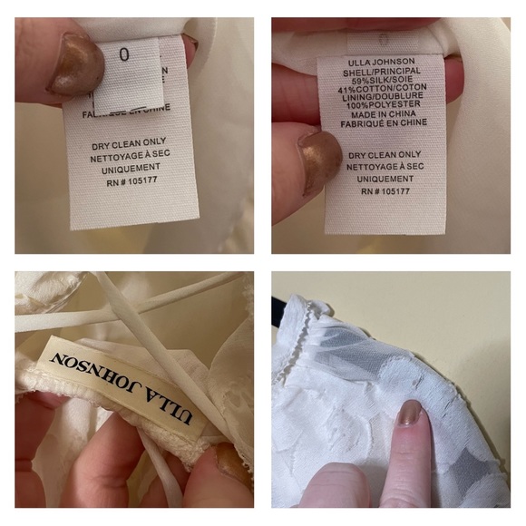 Ulla Johnson Mildred Floral Fil Coupe Ruffles Silk Blend Midi Dress - Picture 14 of 16